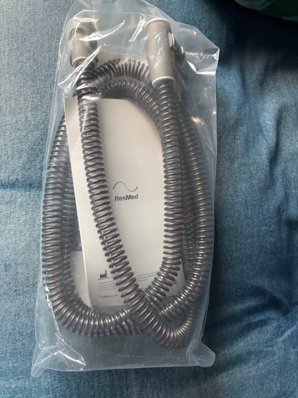 ResMed Coiled CPAP Hose in Gray